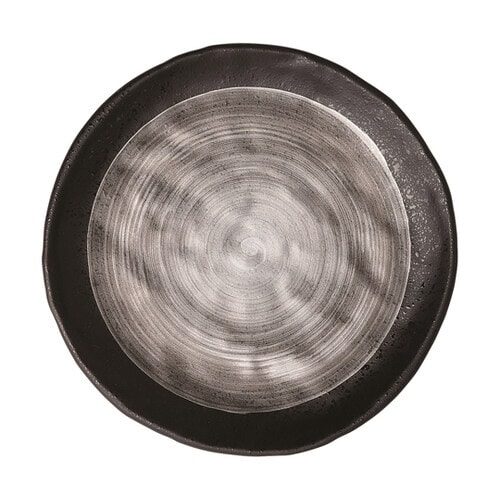 163丸皿 スモーク銀渕黒クリヤータタキ