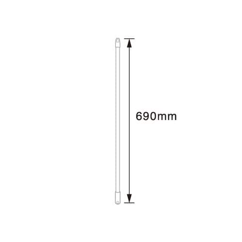 バーキュートプラスほうき 交換用短柄 青