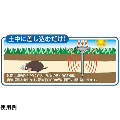 ソーラー式 モグラ撃退器 DX SV−6384