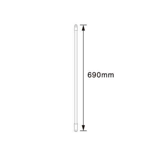 バーキュートプラスほうき 交換用短柄 青