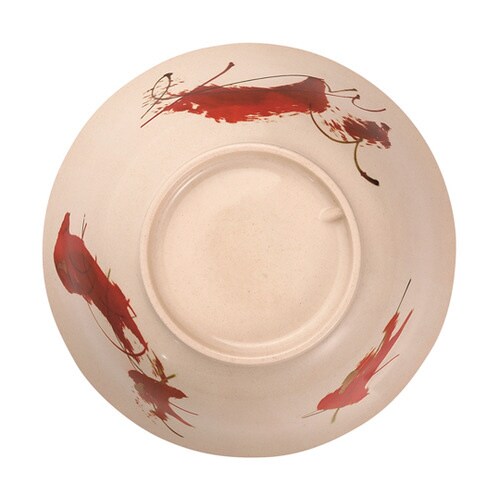 211渕太麺鉢 粉引赤刷毛目塗 50022535