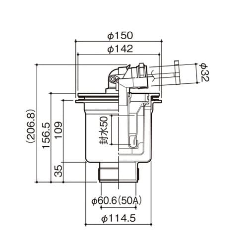 SBT−T 排水トラップ縦排水ワンタッチ