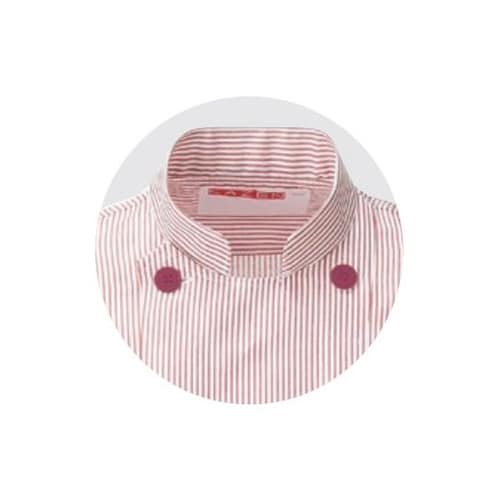 681−38 コックシャツLLワイン縞