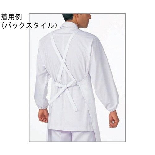 486−51フリー 胸当エプロンシロ2枚