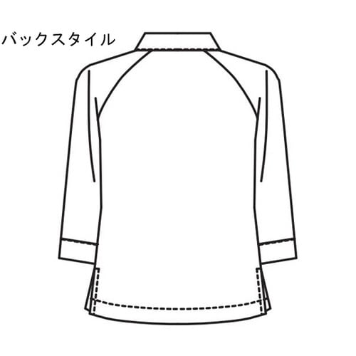 衿付きコックシャツ ブラックストライプ
