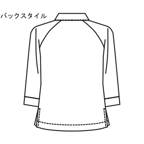 衿付きコックシャツ ワインストライプ L