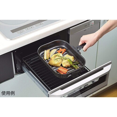 HB−3994 ハンドル付角型グリルパン