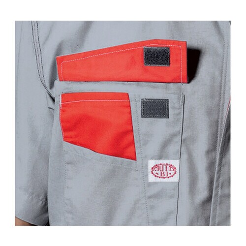 半袖つなぎ服 シルバーグレー 4L 1−