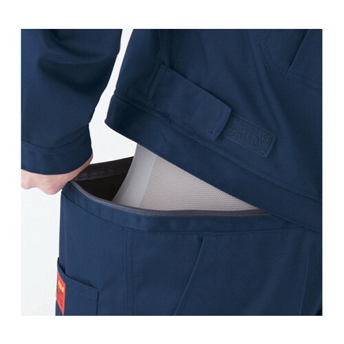 腰割れ式つなぎ服 シルバーグレー 3L