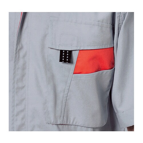 半袖つなぎ服 シルバーグレー M 1−8