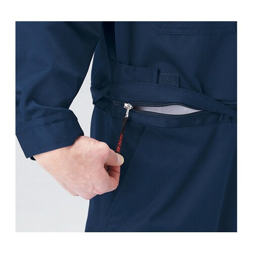 腰割れ式つなぎ服 シルバーグレー S 1