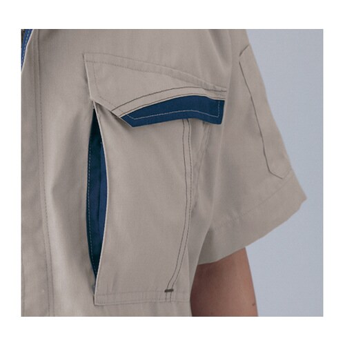 防臭消臭抗菌半袖つなぎ服 シルバーグレー