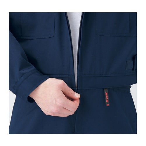 腰割れ式つなぎ服 シルバーグレー M 1