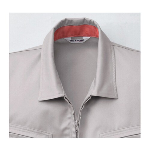 腰割れ式つなぎ服 シルバーグレー 5L