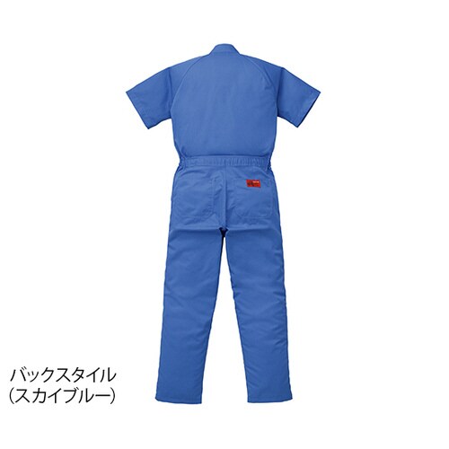 半袖つなぎ服 レッド 4L 1−6801