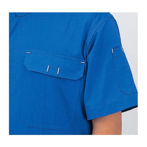 半袖つなぎ服 グレー S 1−3751−G1−S