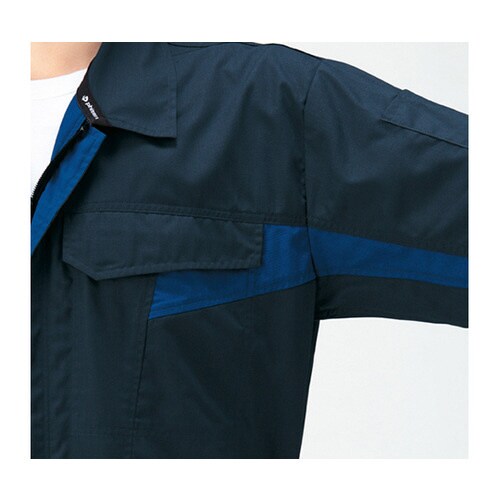 半袖つなぎ服 ネイビーブルー M 1−1