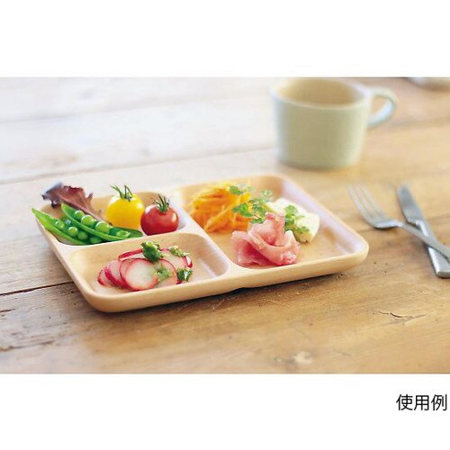 ブナ 仕切り付きプレート 26.5 V−114