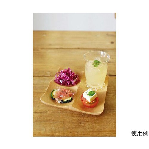 ブナ 角プレート 4ツ仕切り V−069