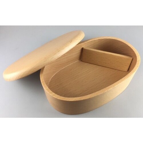 ブナ くりぬき 小判弁当 V−100