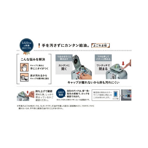 ポータブル石油ストーブ木造6畳コンクリート8畳