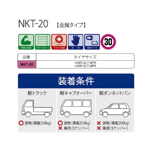 タイヤチェーン 軽トラ用