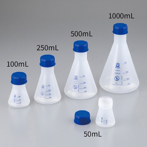 PP三角フラスコ(青目盛)500mL