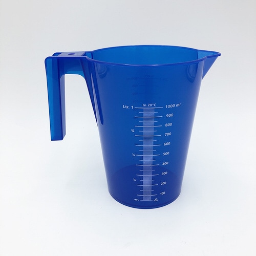 1000mlカラフル手付ビーカー青12入