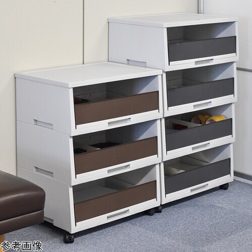 ペーパー分類ボックス(A3深型)ブラウン 3段