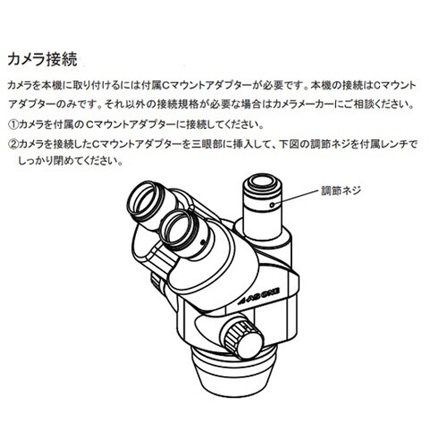 LEDズーム実体顕微鏡 7から45× 三眼