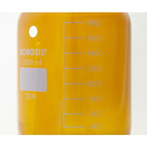 栓付褐色試薬瓶(目盛付き) 2000mL