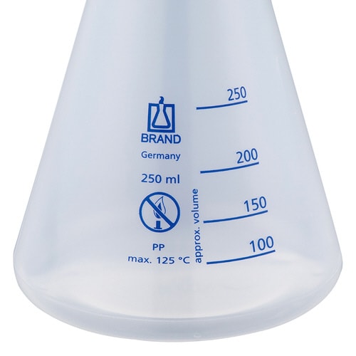 PP三角フラスコ(青目盛)100mL