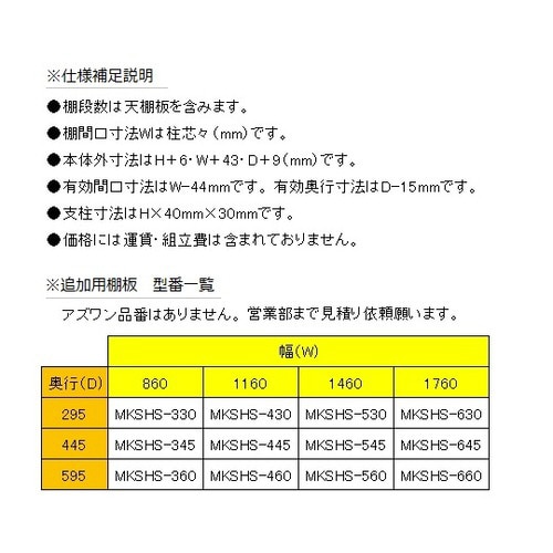 軽量ボルトレスラック MK6445−5K
