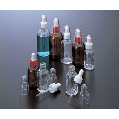 スポイド瓶(丸型) 褐色 100mL 12本