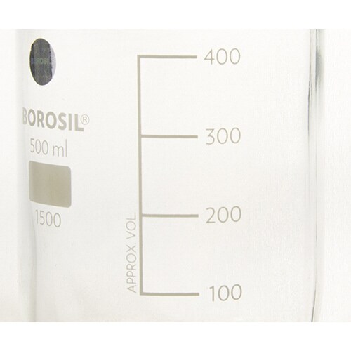 栓付試薬瓶(目盛付き) 500mL