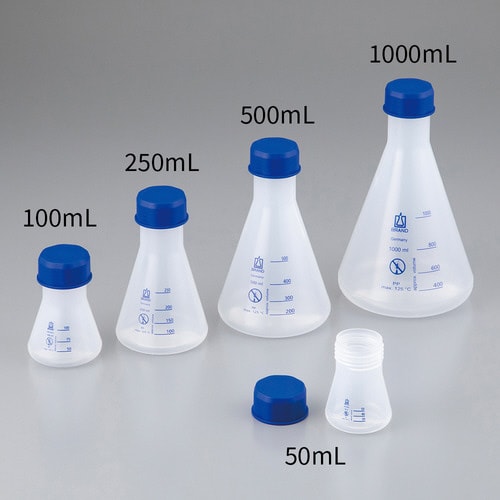 PP三角フラスコ(青目盛)50mL