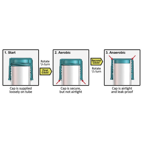 2ポジションキャップ付ラウンドチューブ