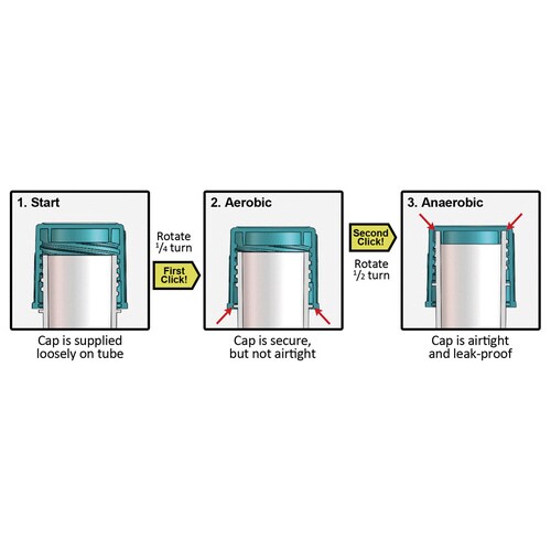 2ポジションキャップ付ラウンドチューブ
