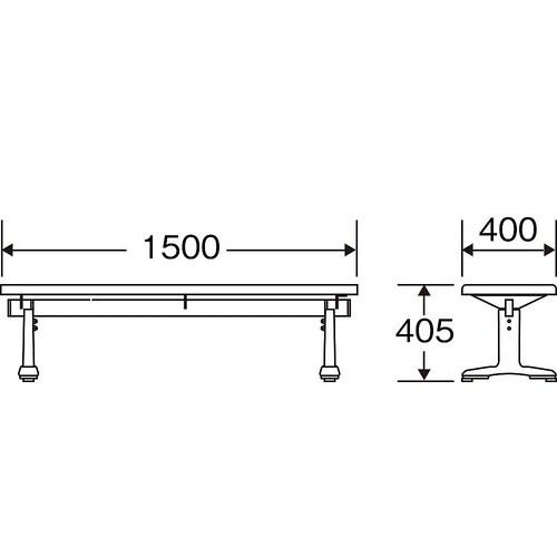 ベンチ(背なし)
