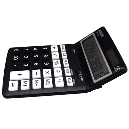 卓上カラー電卓(中型) ブラック