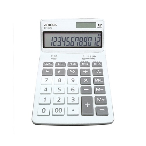 卓上カラー電卓(中型) ホワイト