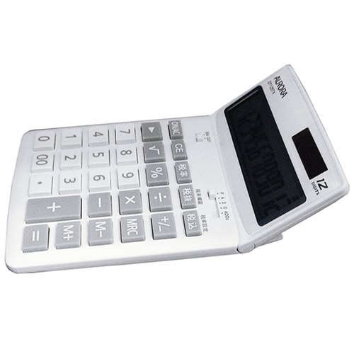 卓上カラー電卓(中型) ホワイト