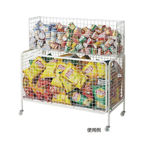 ユニットワゴン白用上置きカゴ W120cm用