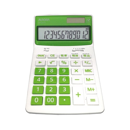 卓上カラー電卓(中型) グリーン