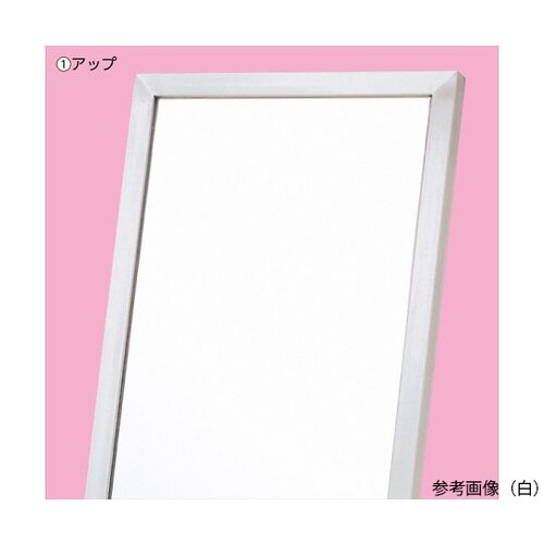 L字脚ミラー キャスター付 黒