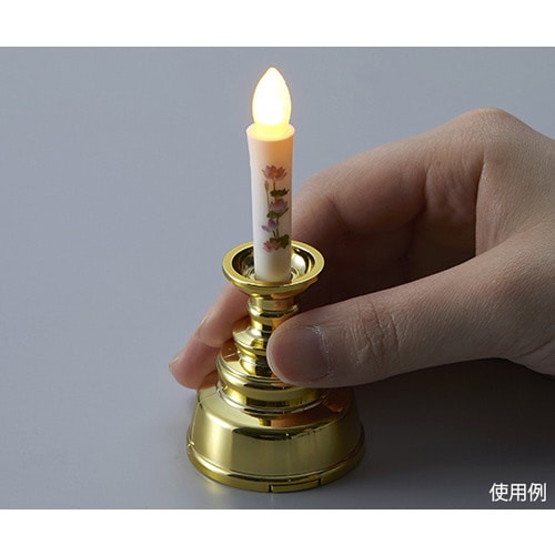 安心の絵ろうそくミニ ゴールド 電池なし