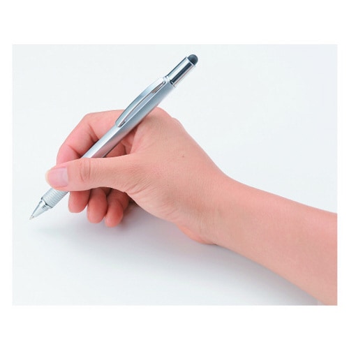 タッチペン付マルチツールペン シルバー 200本