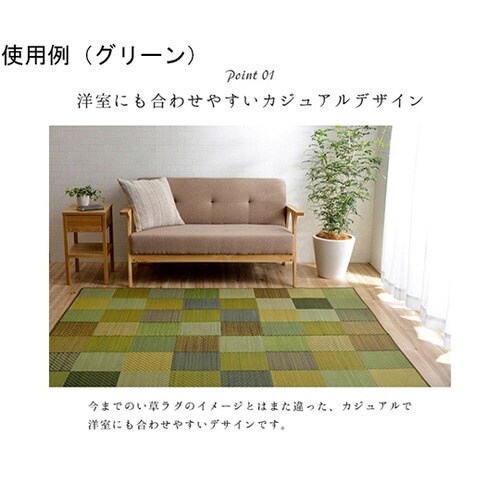 ラグ い草 自然素材 モダン 『DXカラ