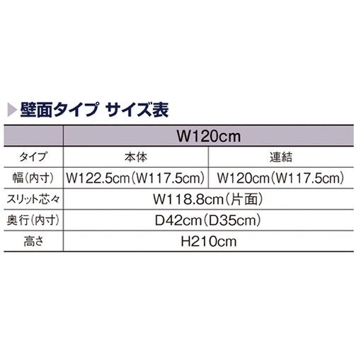 リスタプラス 壁面タイプ W120×H2