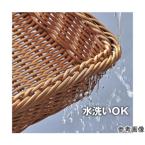 PP製丸型バスケット ブラウン 3個入